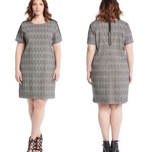 Karen Kane euro knit houndstooth plaid dre…